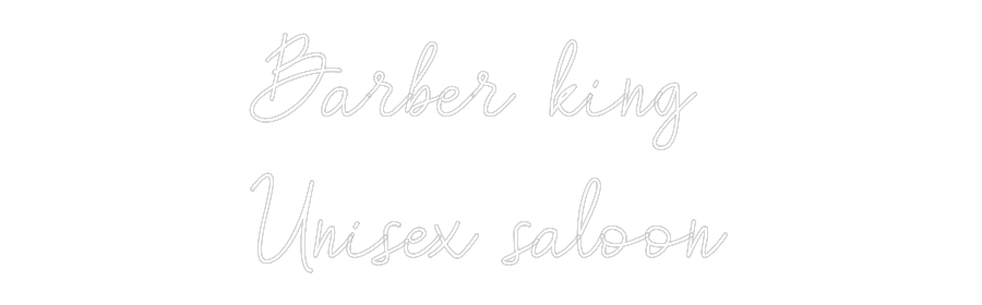 Custom Neon: Barber king
...
