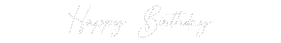 Custom Neon: Happy Birthday