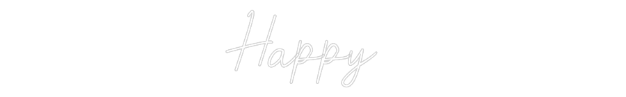 Custom Neon: Happy