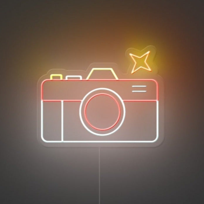 Retro Camera Neon Sign