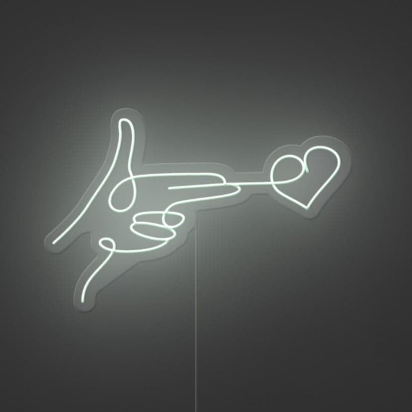 Hand Shoot Neon Sign