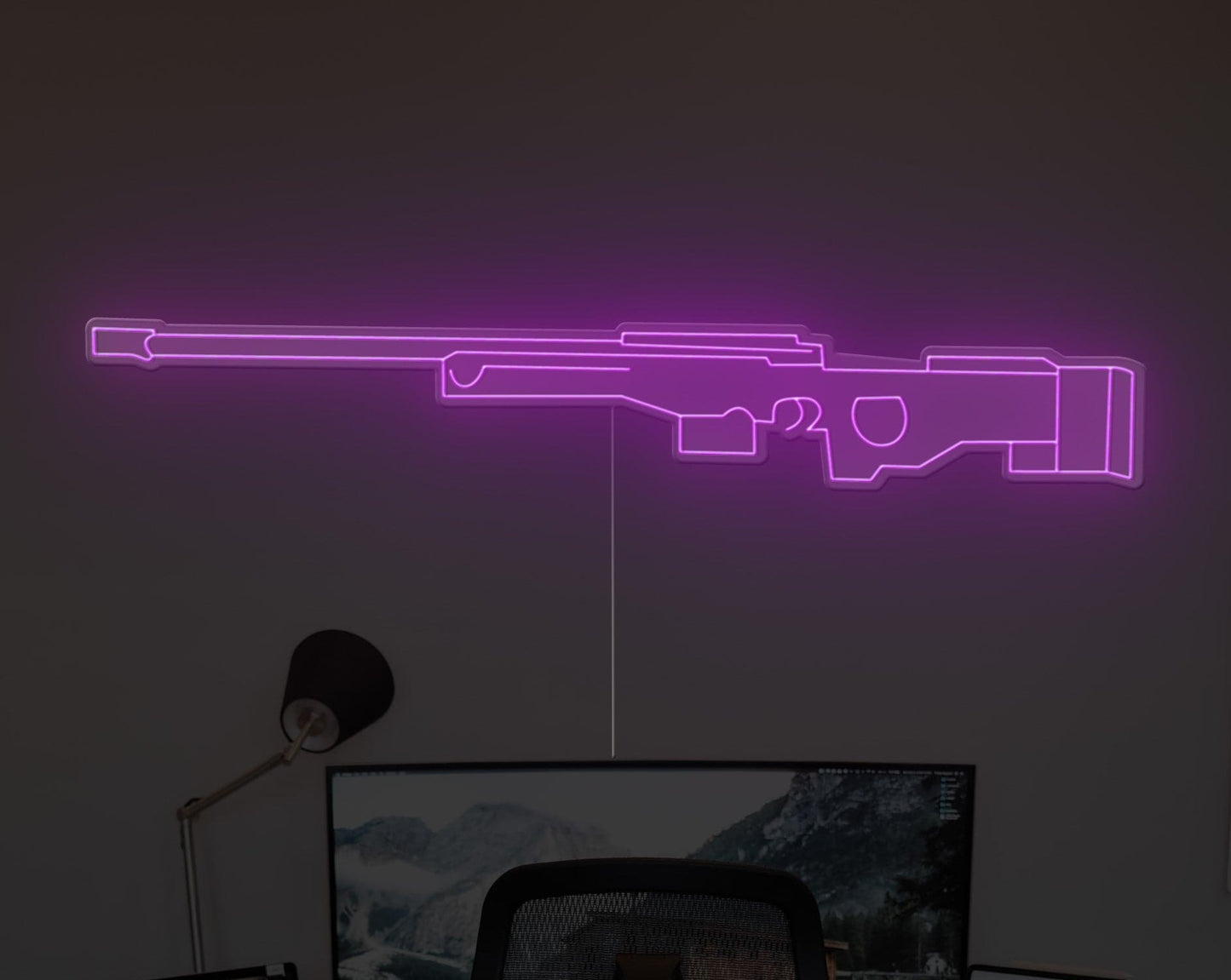 AWM Gun Neon Sign