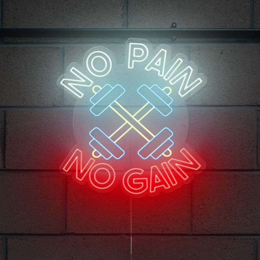 No Pain Gain Neon Sign