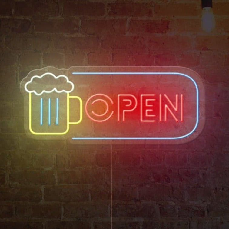Open Neon Sign