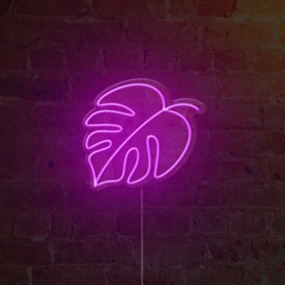 Monstera Leaf Neon Sign