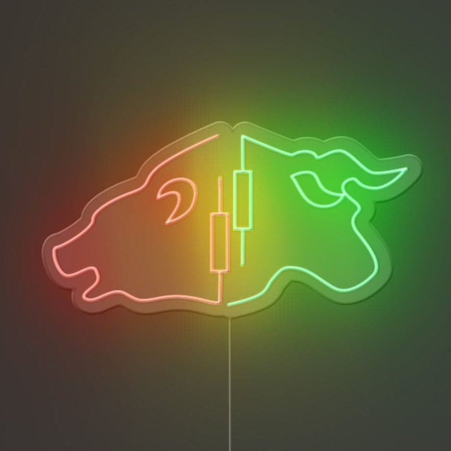 Bull Bear Neon Sign