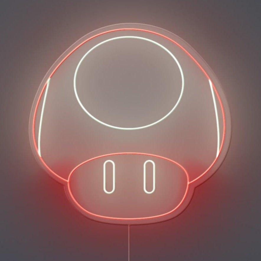 Mario Mushroom Neon Sign