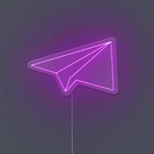 Paper Rocket Neon Sign