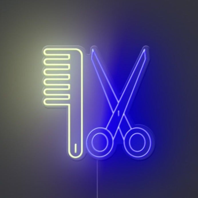 Scissors Comb Neon Sign