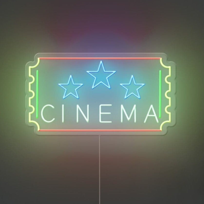 Cinema Ticket Neon Sign