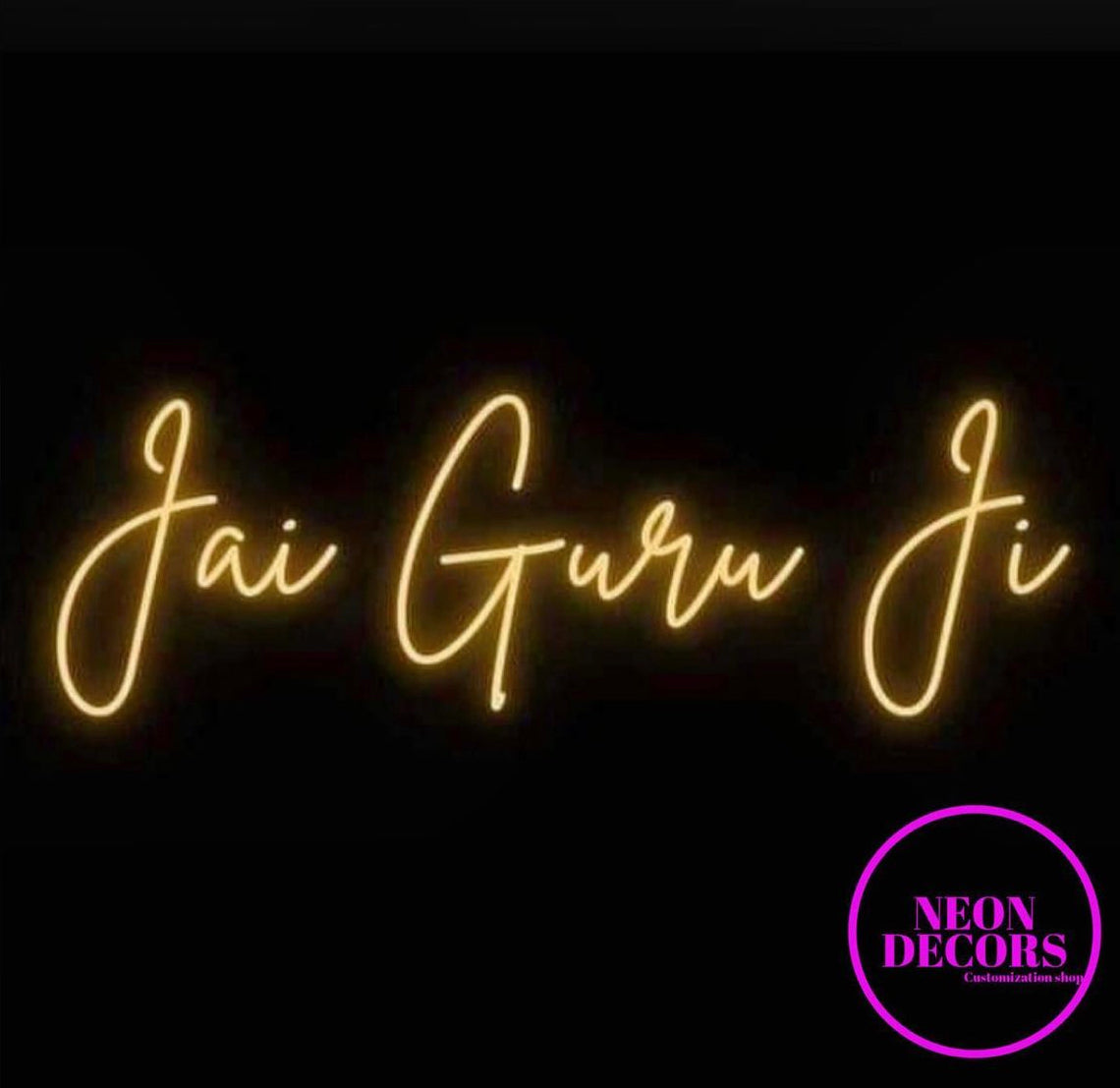 JAI GURU JI NEON SIGN
