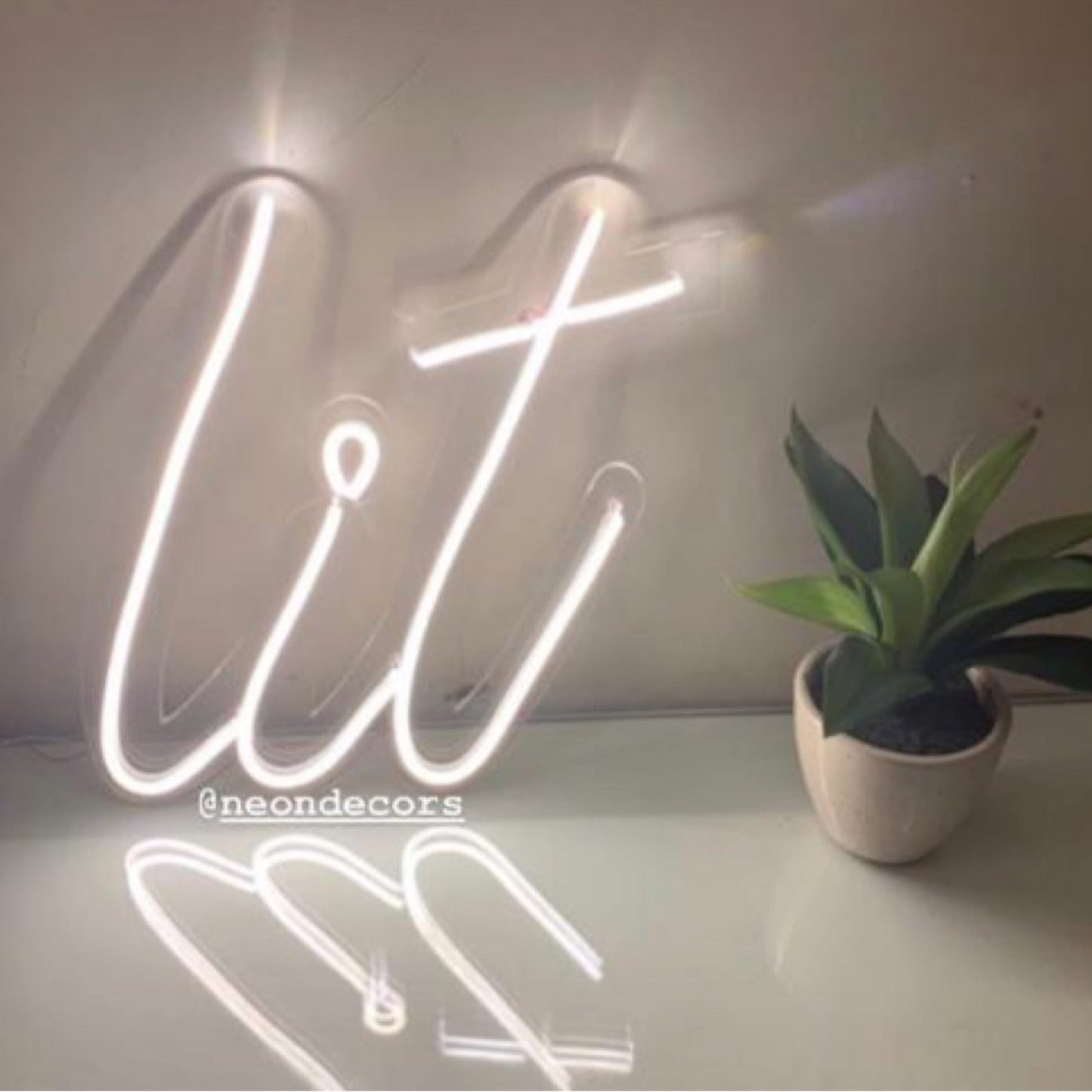 lit neon sign