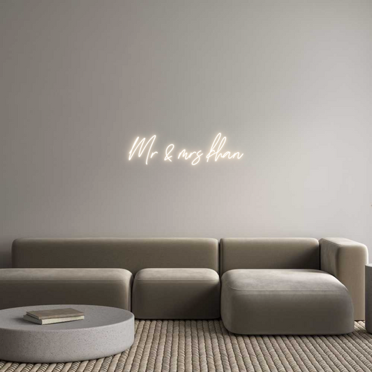 Custom Neon: Mr & mrs khan