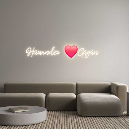 Custom Neon: Harvinder ❤️G...