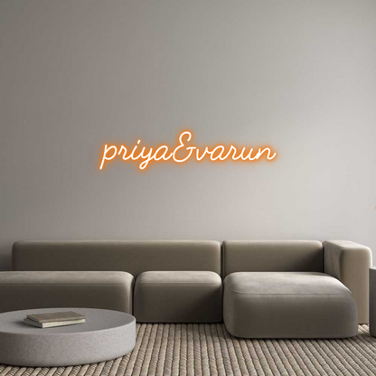 Custom Neon: priya&varun