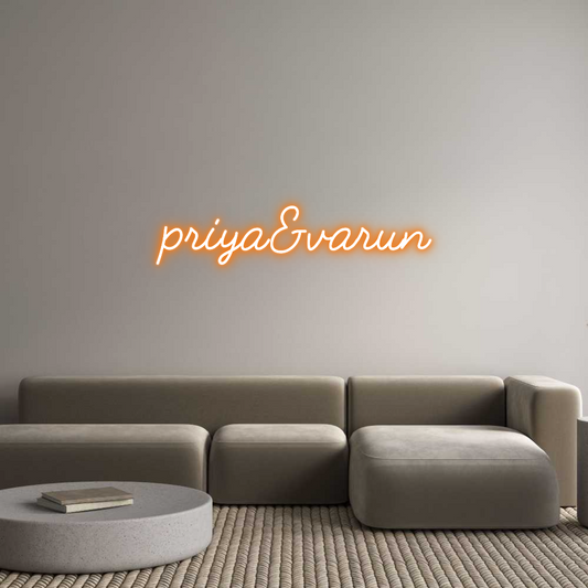 Custom Neon: priya&varun