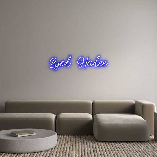 Custom Neon: Syed Hadee