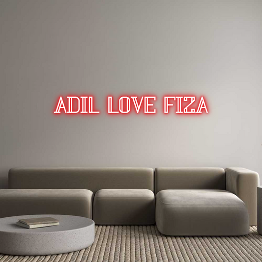 Custom Neon: ADIL LOVE FIZA