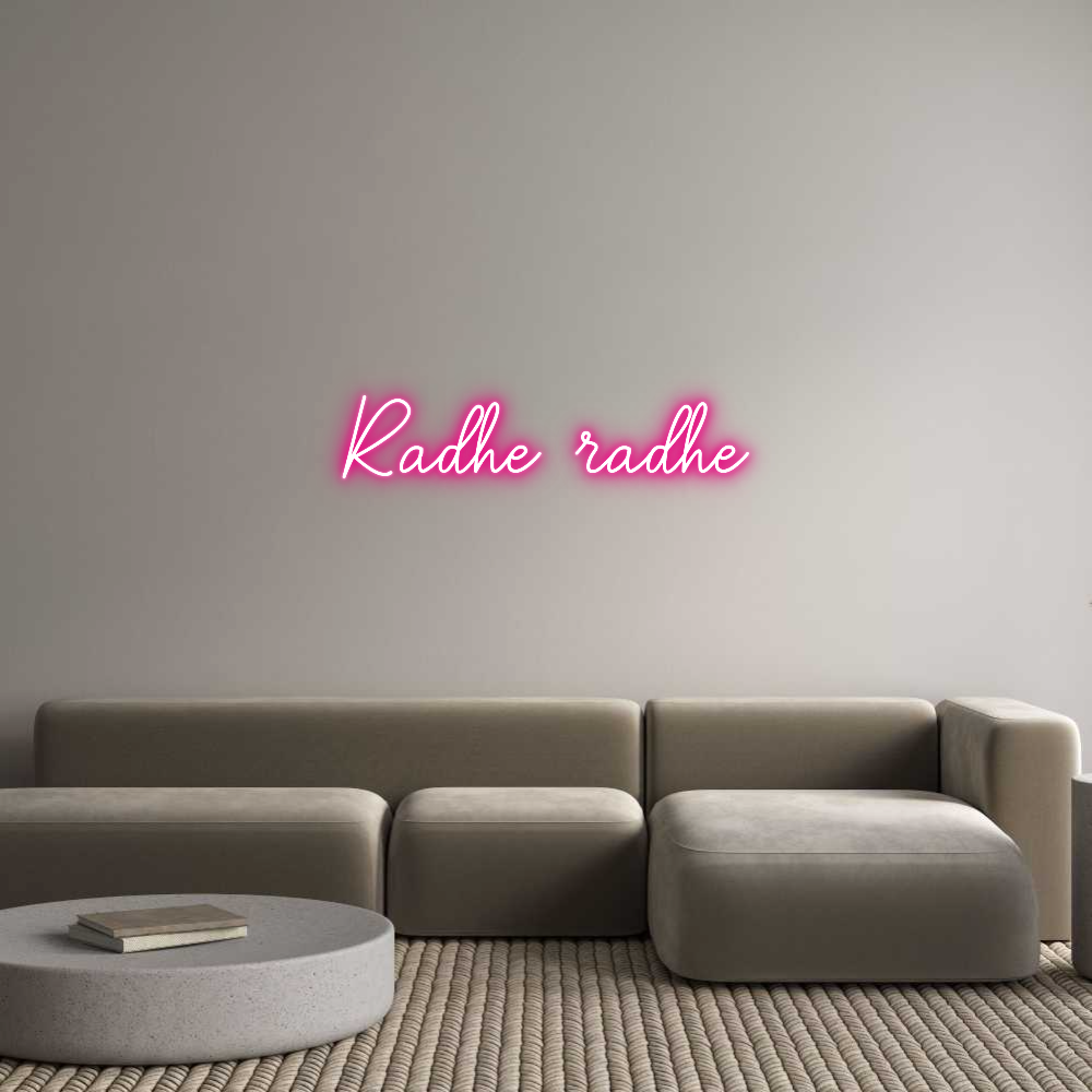 Custom Neon: Radhe radhe