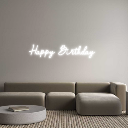 Custom Neon: Happy Birthday