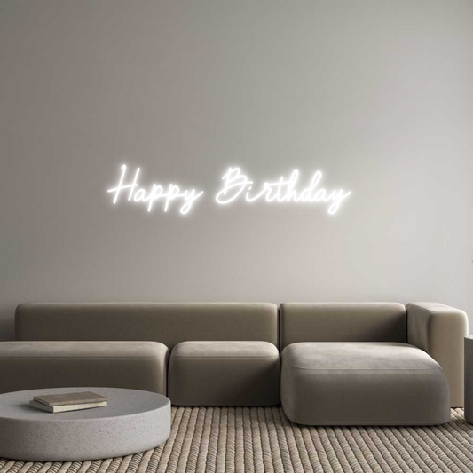 Custom Neon: Happy Birthday