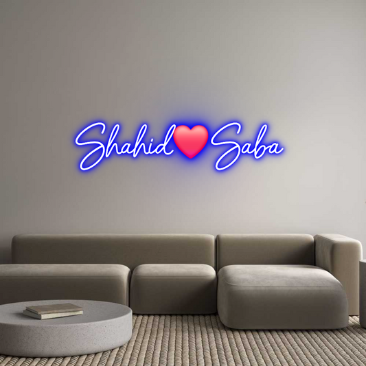 Custom Neon: Shahid❤️Saba