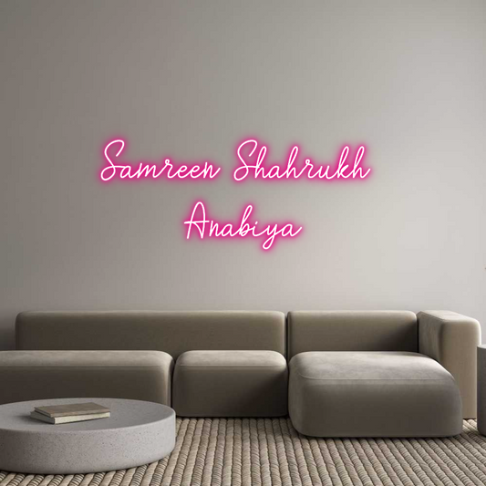 Custom Neon: Samreen Shahr...