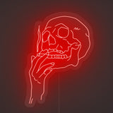 Smoking Skull Neon Sign