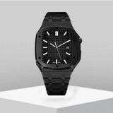 Auriglo Style Luxury Stainless Steel Case with Metal Belt (44-MM)-Silver