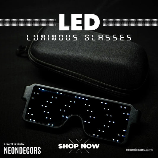 GLO Wireless Digital Party LED Glasses - Neon Decors™️