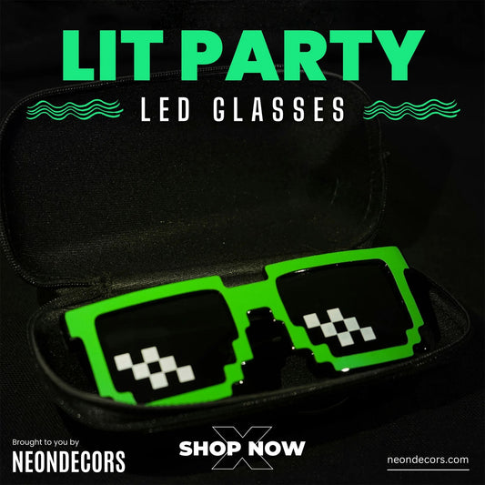 GLO Wireless Pixel LED Glasses - Neon Decors™️