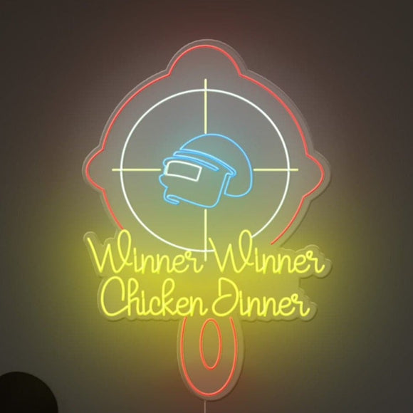 Chicken Dinner Neon Sign