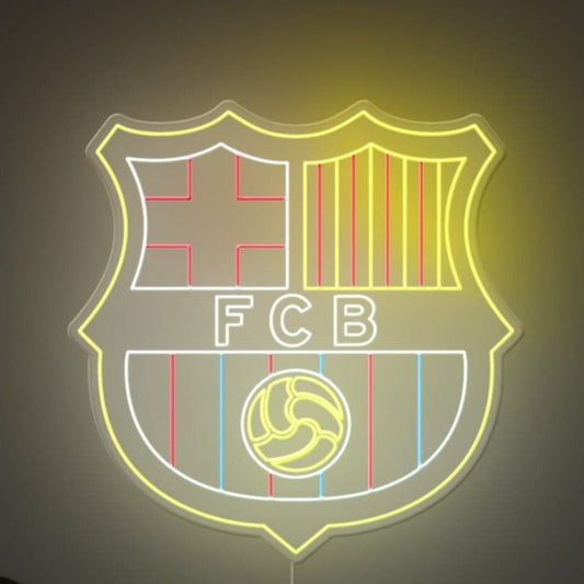 FCB Football Neon Sign