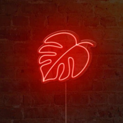Monstera Leaf Neon Sign
