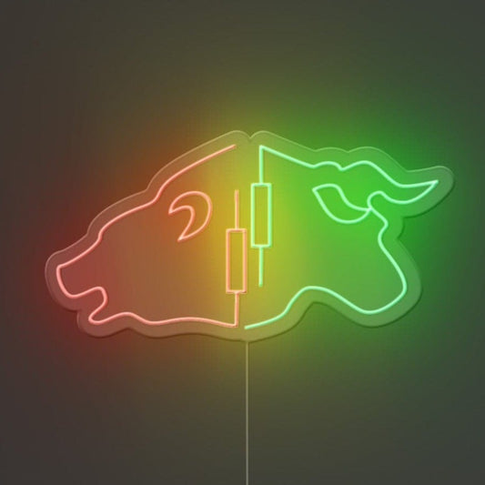 Bull Bear Neon Sign