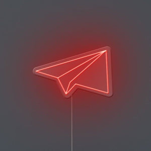 Paper Rocket Neon Sign