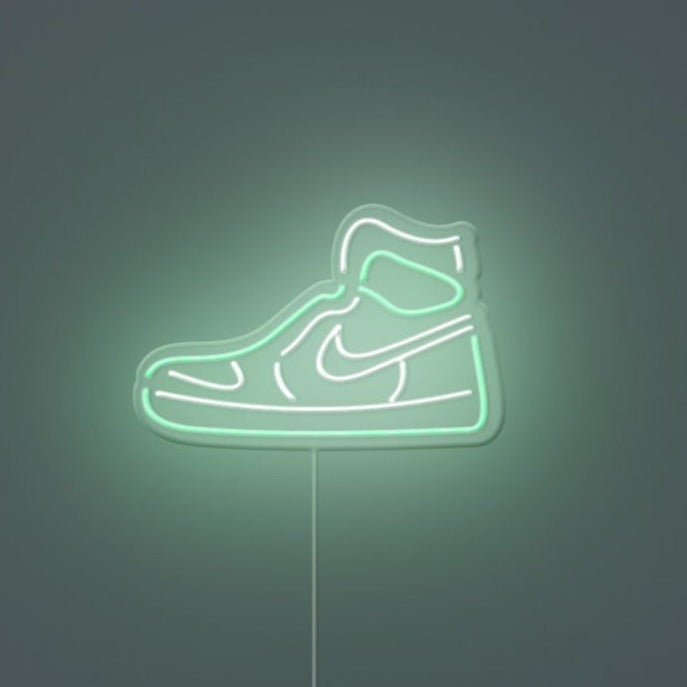 Green shop nike sign