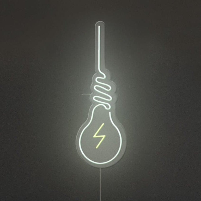 Light bulb store neon sign