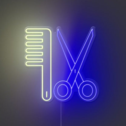 Scissors Comb Neon Sign