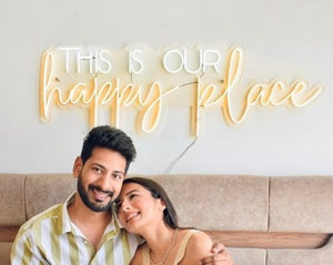 This Is Our Happy Place Neon Sign