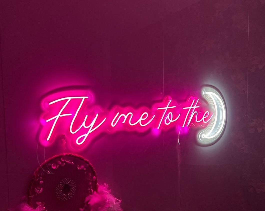 Fly Me To The Moon Neon Sign