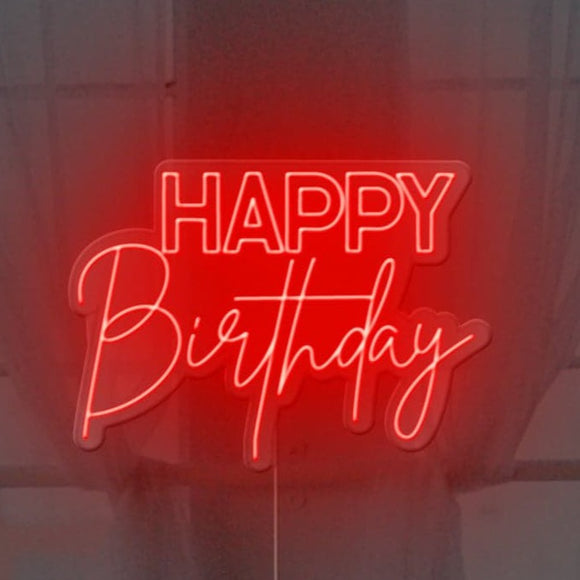 Happy Birthday Neon Sign