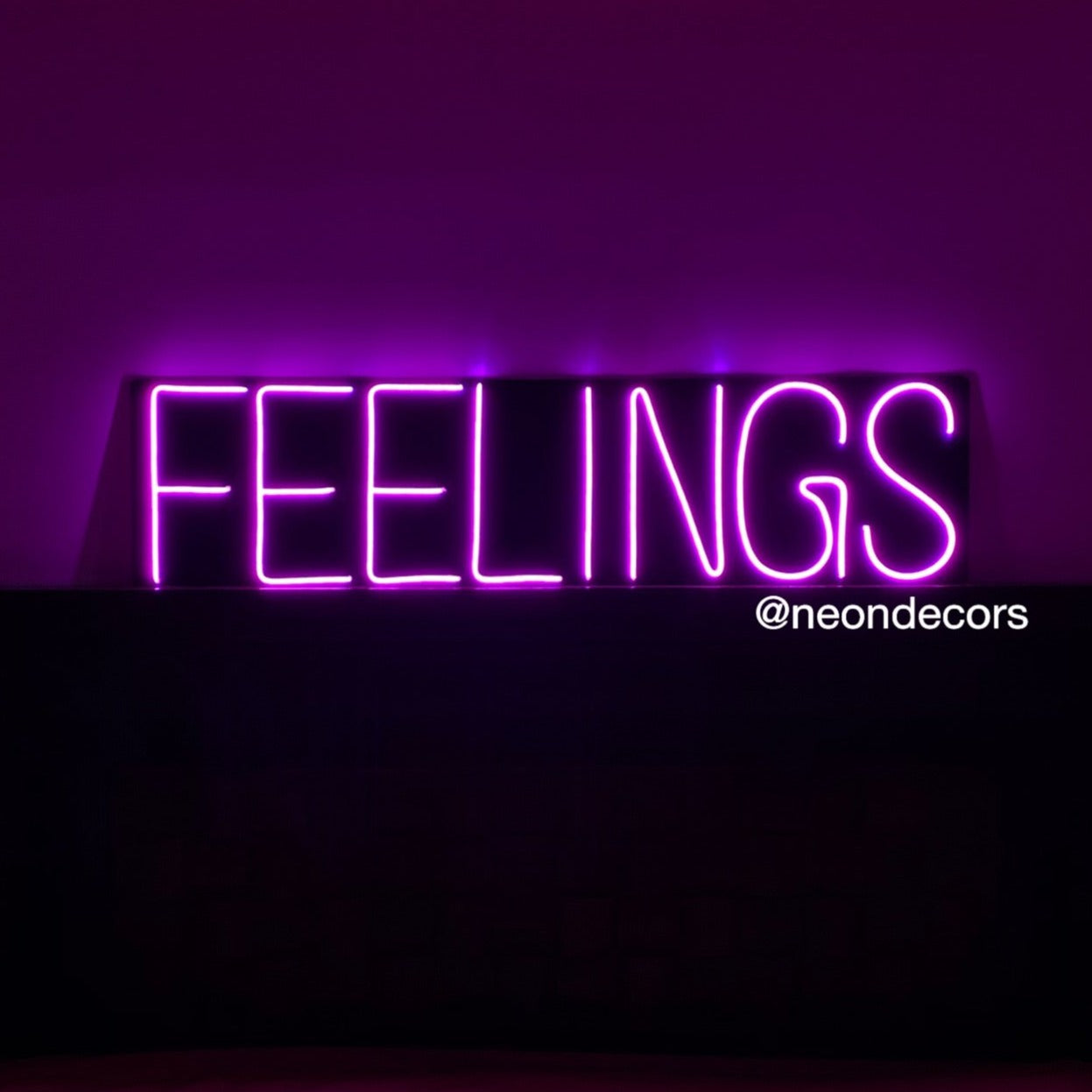 Feelings neon sign